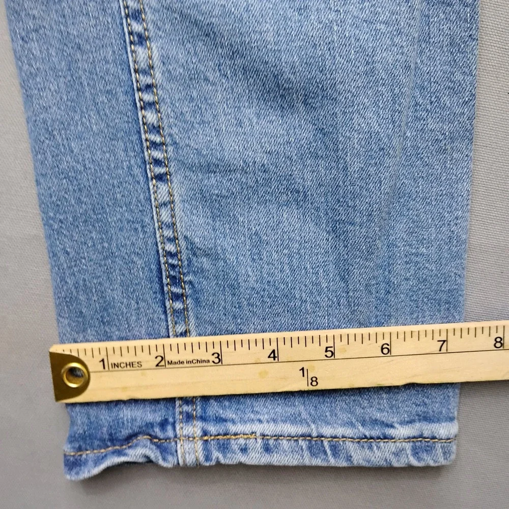 Levis 513 Slim Straight Light Wash Blue Denim Jeans Mens 30x32 Stretch